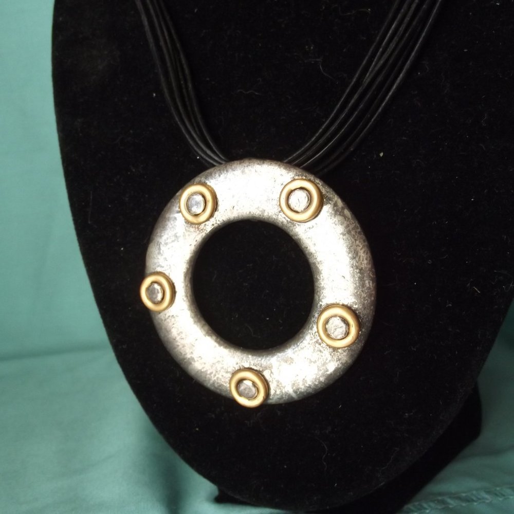Chico's Pendant Mixed Metals Circular